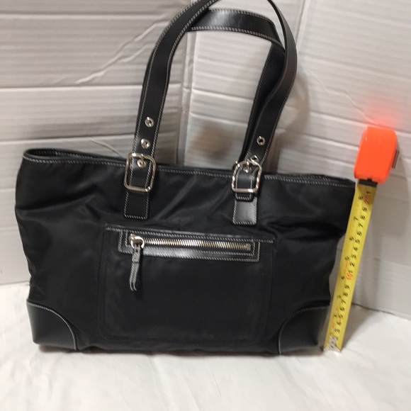 Coach nylon satchel with leather trim and adjustable straps - Picture 7 of 10